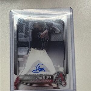 2025 topps Bowman chrome Jansel Luis 1st Bowman Autographed Baseball Card